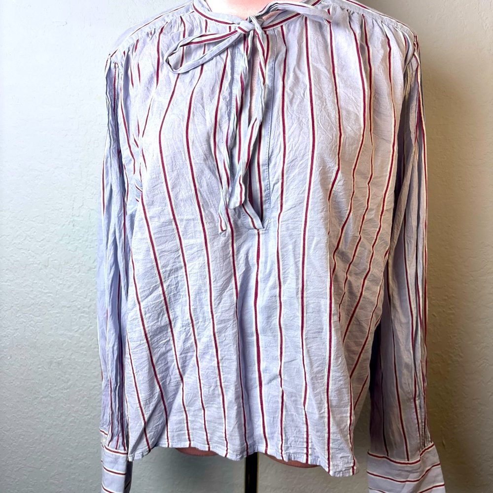 J. Crew White and Red Casual Button Down Shirt‎
